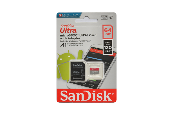 SanDisk Ultra 64GB MicroSDXC 120mbs